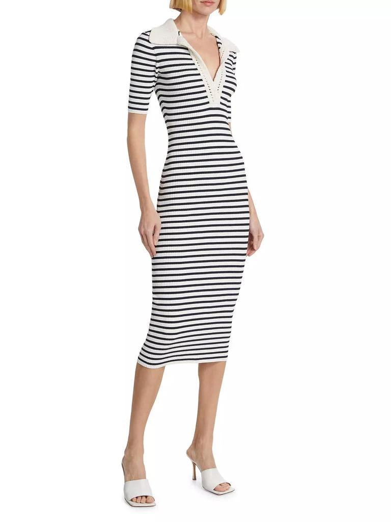 A.L.C. Darcy Striped Knit Midi-Dress 4