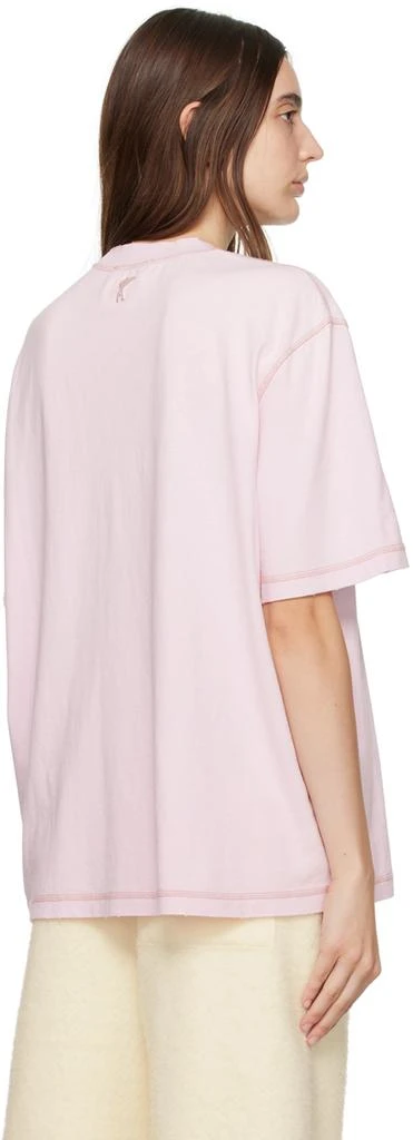 AMI Paris Pink Fade Out T-Shirt 3