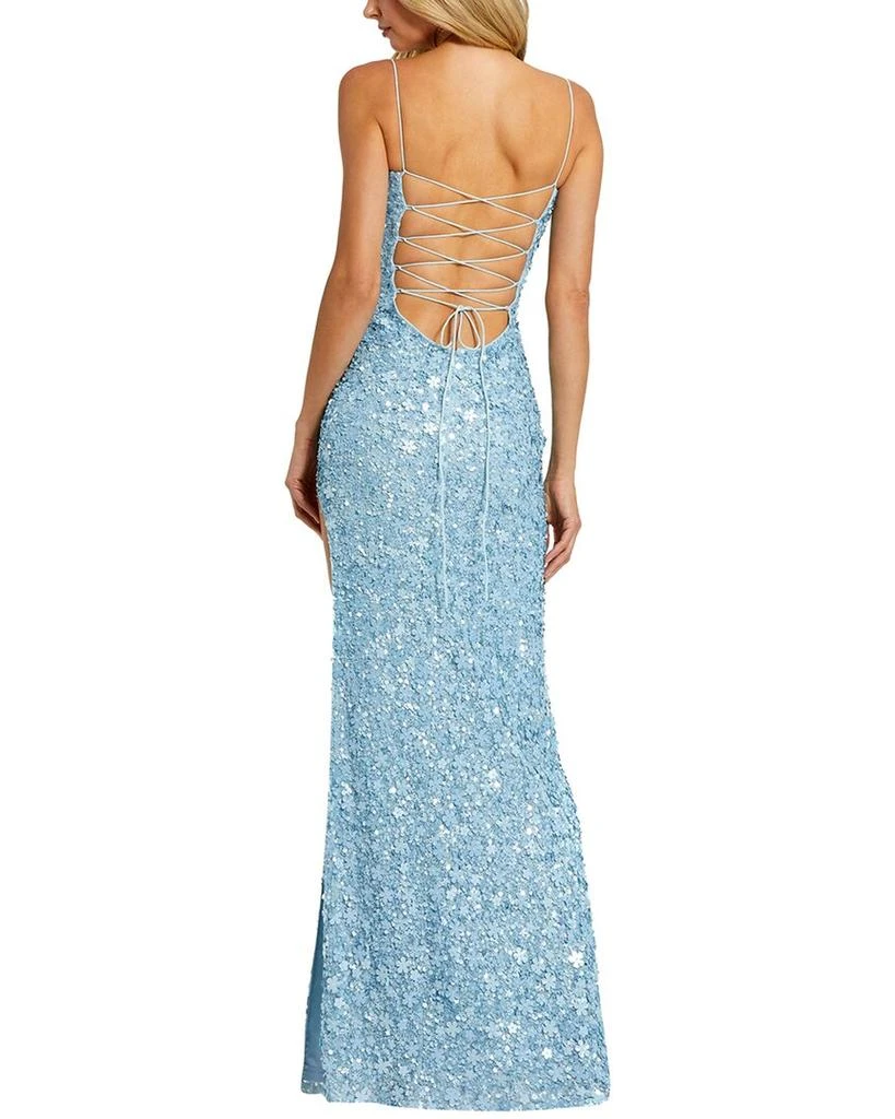 Mac Duggal Embellished Spaghetti Strap V Neck Gown 2