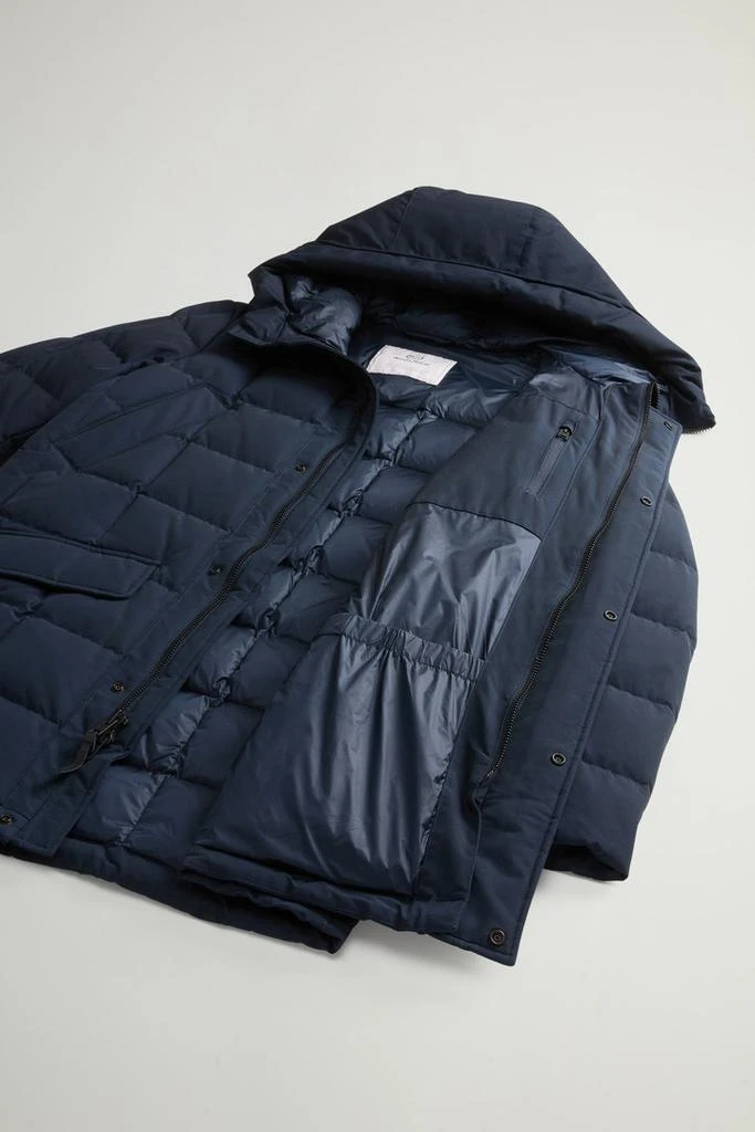 Woolrich Blizzard Parka in Ramar Cloth with Square Quilting - Men - Blue 8
