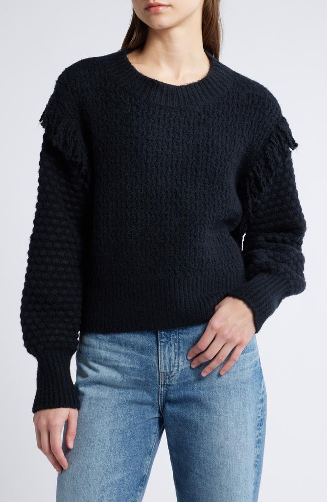 Treasure & Bond Mixed Stitch Fringe Sweater