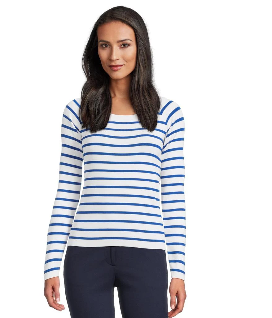 Lauren Ralph Lauren Striped Ballet-neck Sweater 1