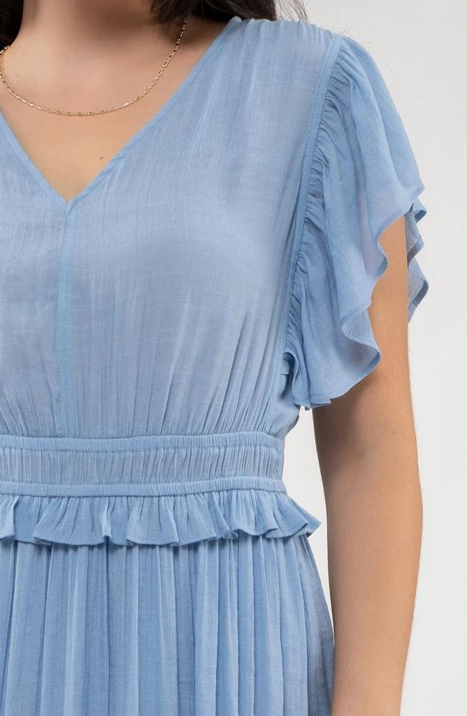 AUGUST SKY Flutter Sleeve Maxi Dress 3
