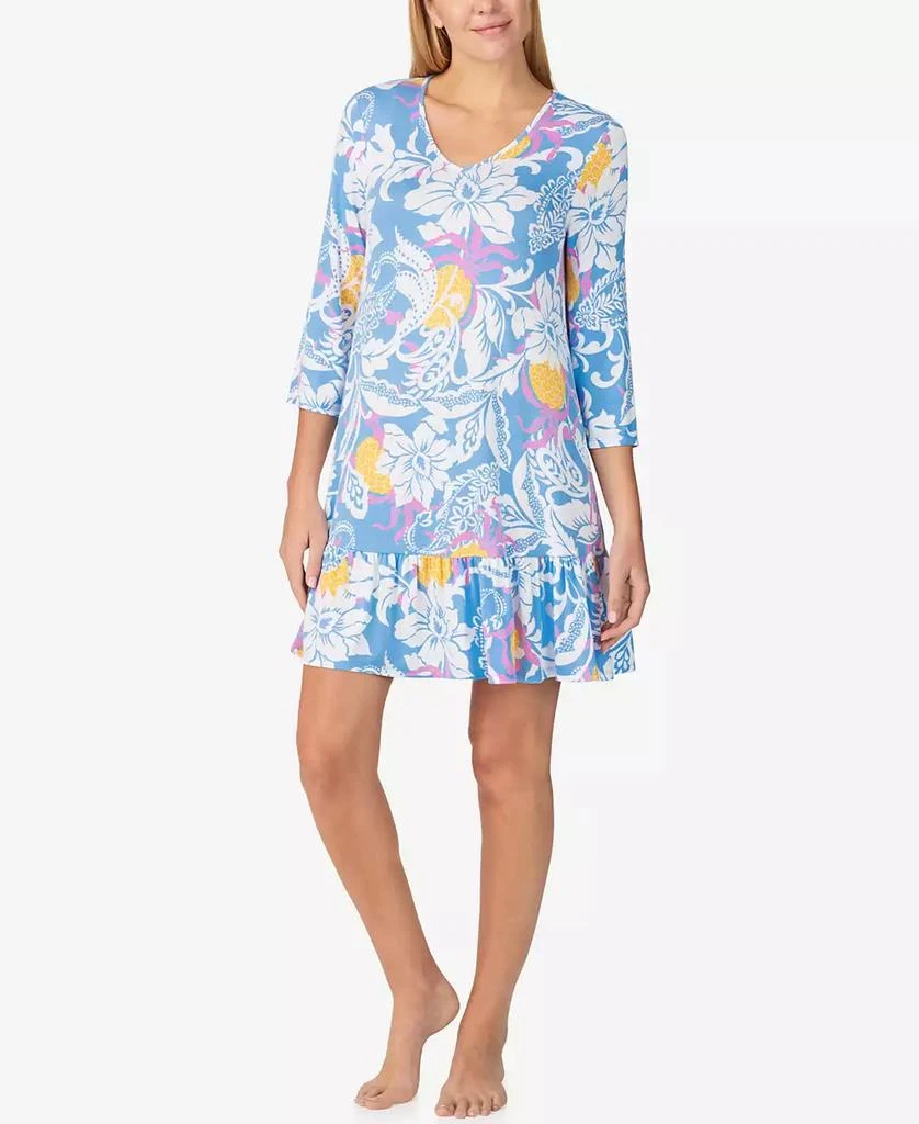 Ellen Tracy Women's 3/4 Sleeve Tunic Nightgown 1