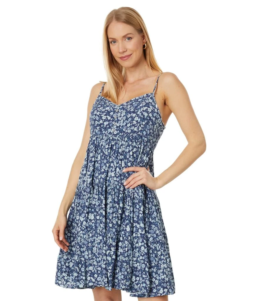 Lucky Brand Printed Button Front Tiered Mini Dress 1