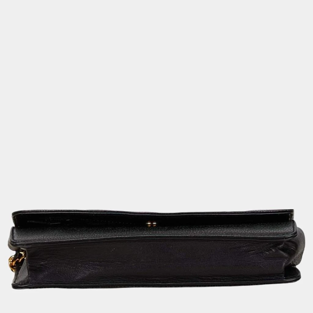 Chanel Chanel Black Caviar Skin Leather Coco Mark Chain Wallet 4