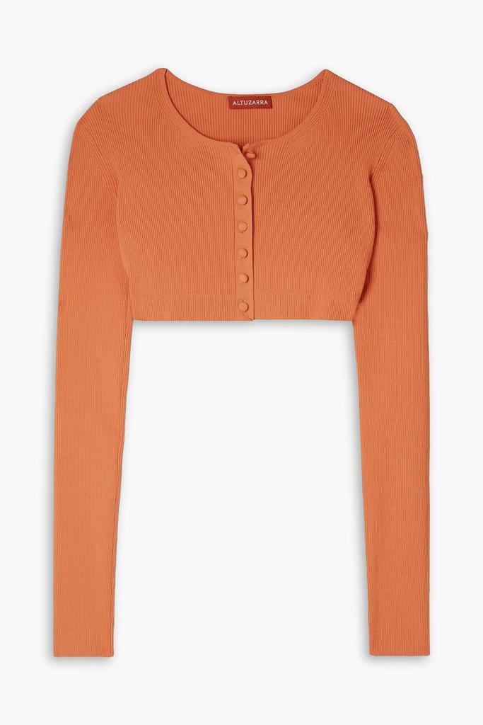 Altuzarra Blazar cropped ribbed-knit cardigan