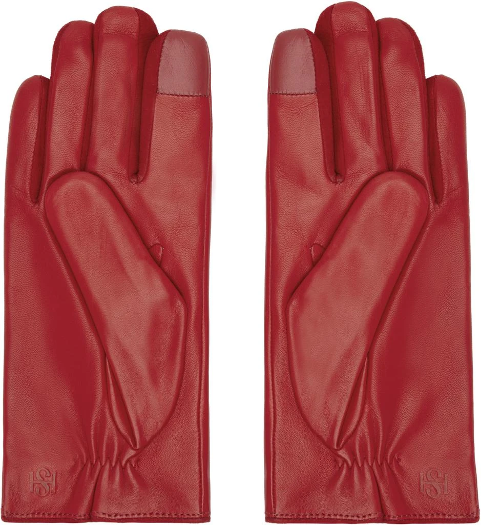 Handsome Stockholm SSENSE Exclusive Red Essentials Gloves 2