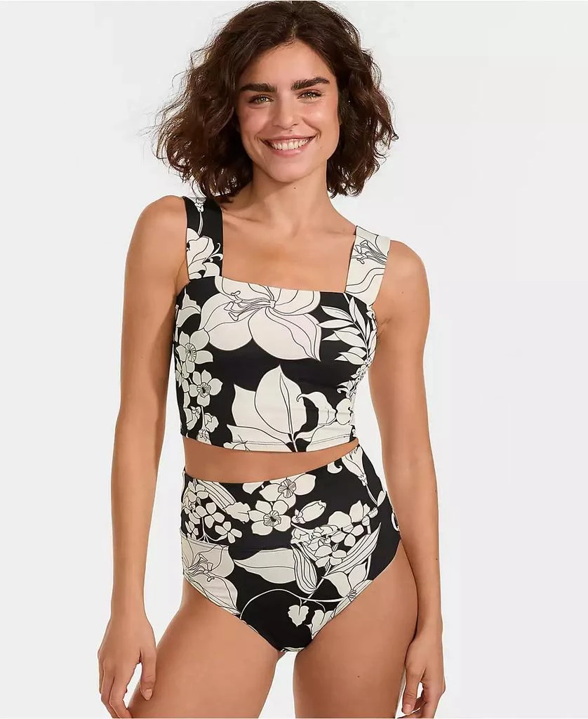 Lands
 End Women
s Square Neck Midkini Top 16.75"