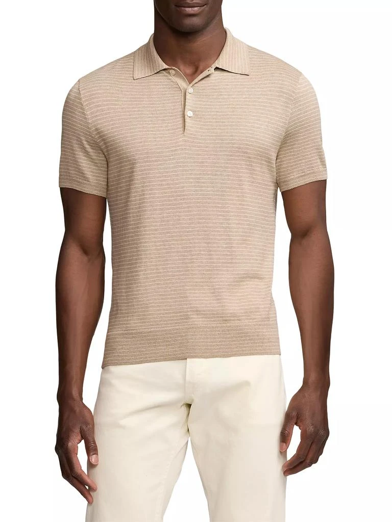 Ralph Lauren Striped Silk-Cotton Polo Shirt 3