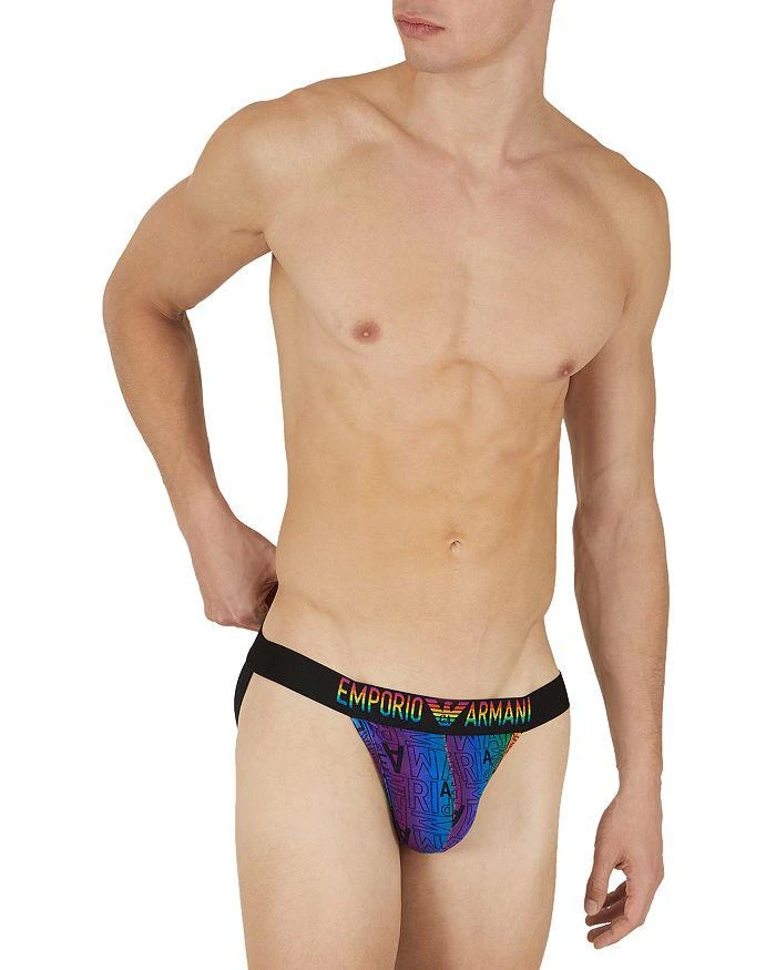 Emporio Armani Rainbow Logo Stretch Cotton Jockstrap 2 Pack 6