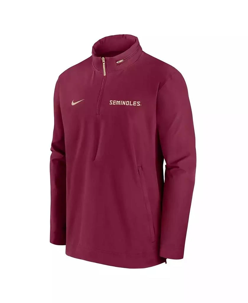 NIKE Men's Garnet Florida State Seminoles Sideline Coaches Quarter-Zip Jacket 4