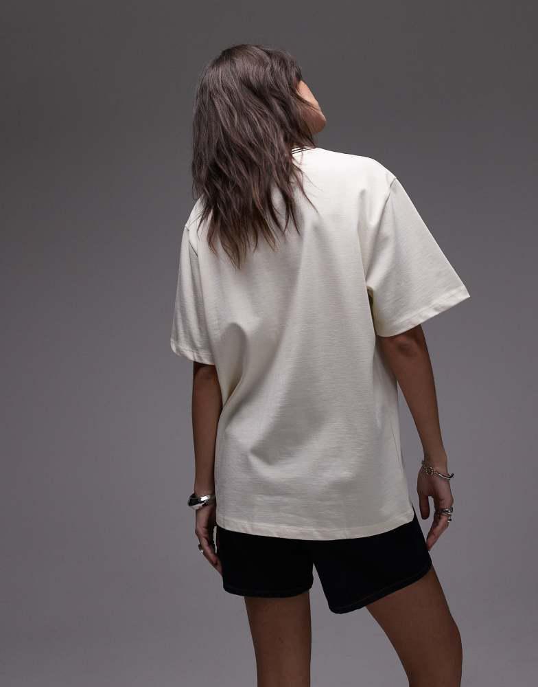House Of Sunny House of Sunny motor services classic fit t-shirt in oat