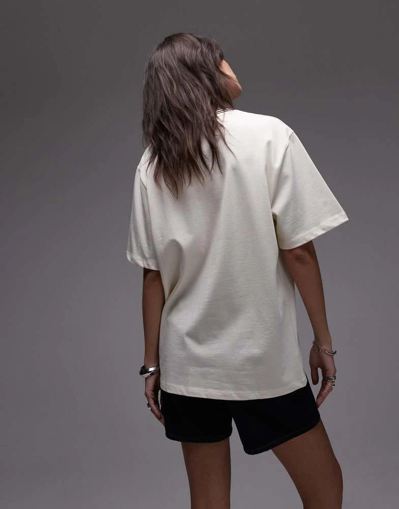 House Of Sunny House of Sunny motor services classic fit t-shirt in oat 2