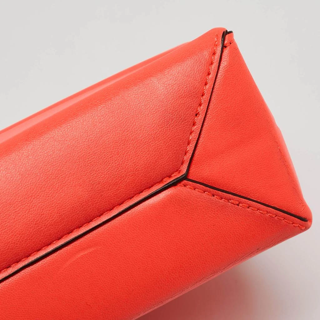 Stella McCartney Stella McCartney Neon Orange Faux Leather Metal Flap Crossbody Bag 9