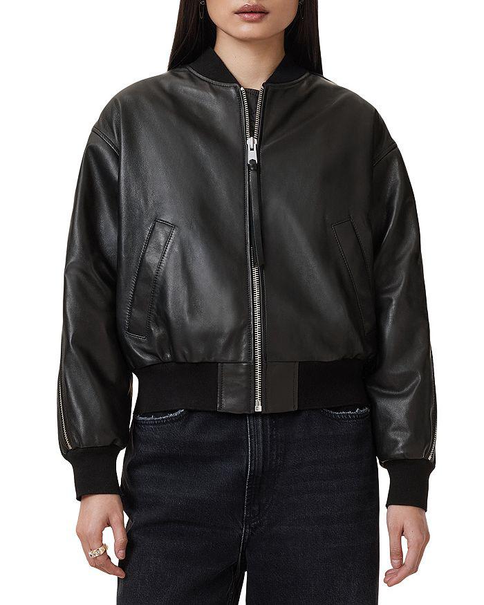 ALL SAINTS Zenith Leather Zip Bomber