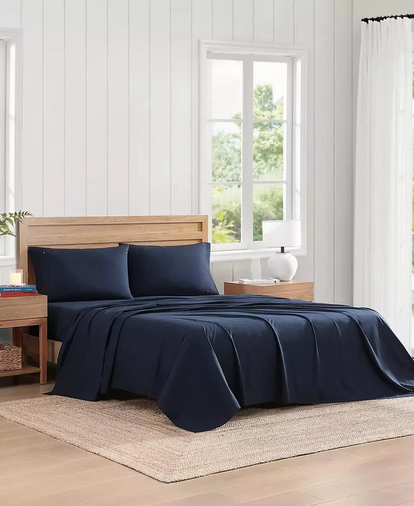 Tommy Hilfiger Solid 200-Thread Count Cotton Percale 4-Pc. Sheet Set 2