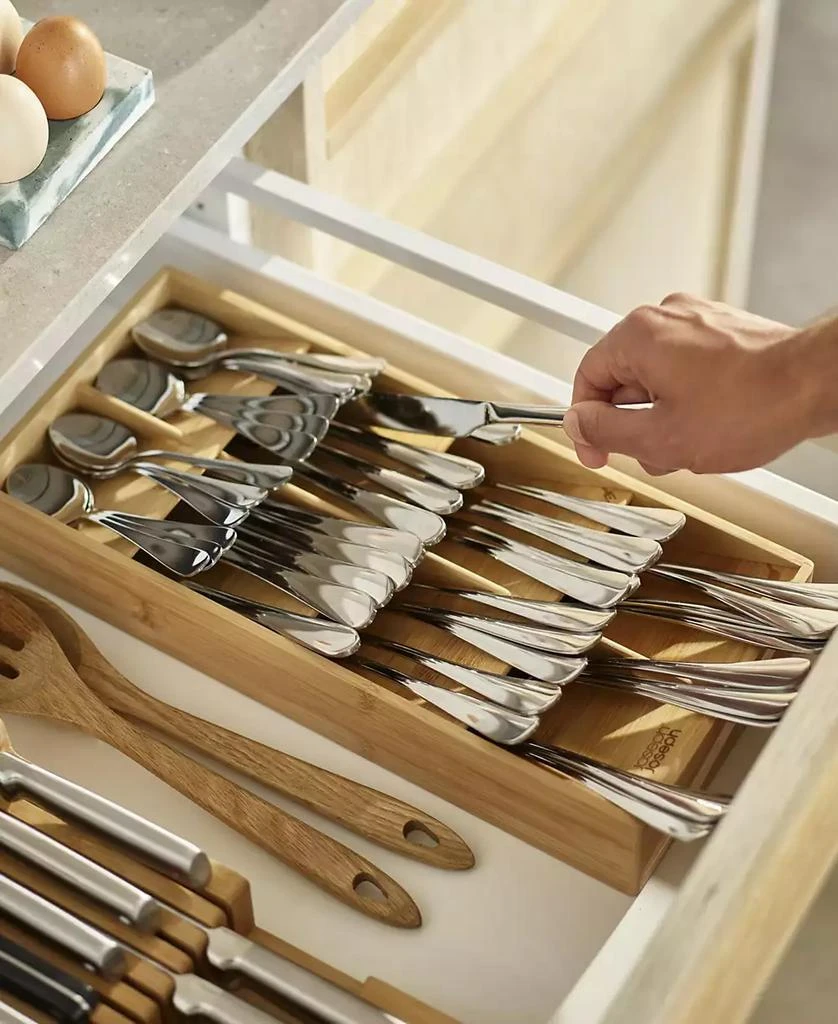 Joseph Joseph Drawerstore Large Bamboo Compact Cutlery Organizer 2