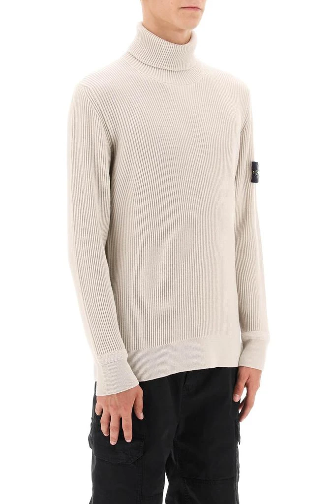 STONE ISLAND ribbed wool turtleneck sweater 2