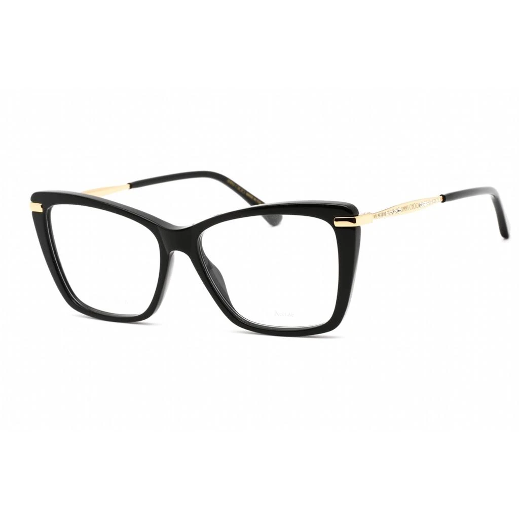 Jimmy Choo Jimmy Choo Women's Eyeglasses - Full Rim Cat Eye Black Plastic Frame | JC297 0807 00 1