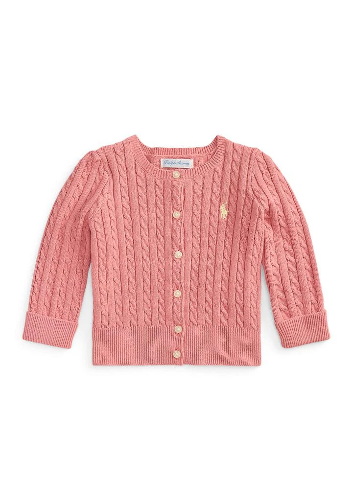 Ralph Lauren Baby Girl Mini-Cable Cotton Cardigan