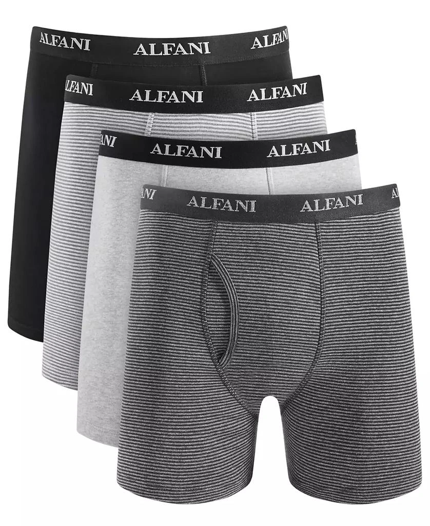 Alfani Men's 4-Pk. Moisture-Wicking Cotton Boxer Briefs, Created for Macy's 1