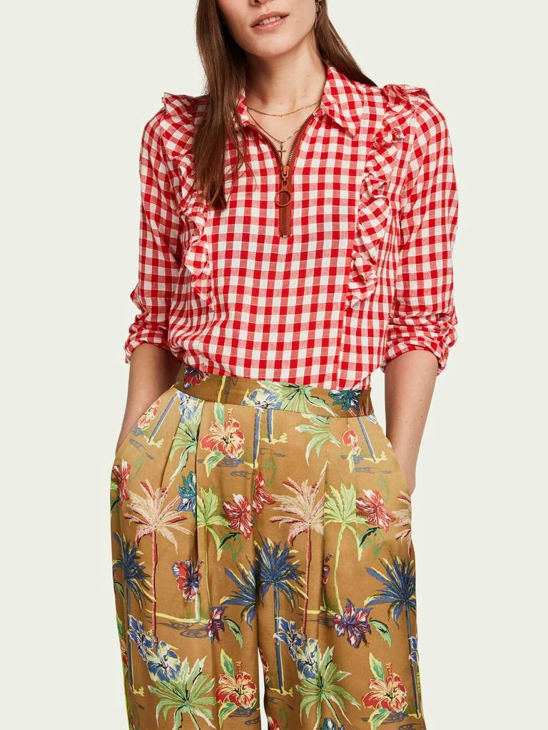 Scotch & Soda Scotch & Soda Ruffled Gingham Top 1