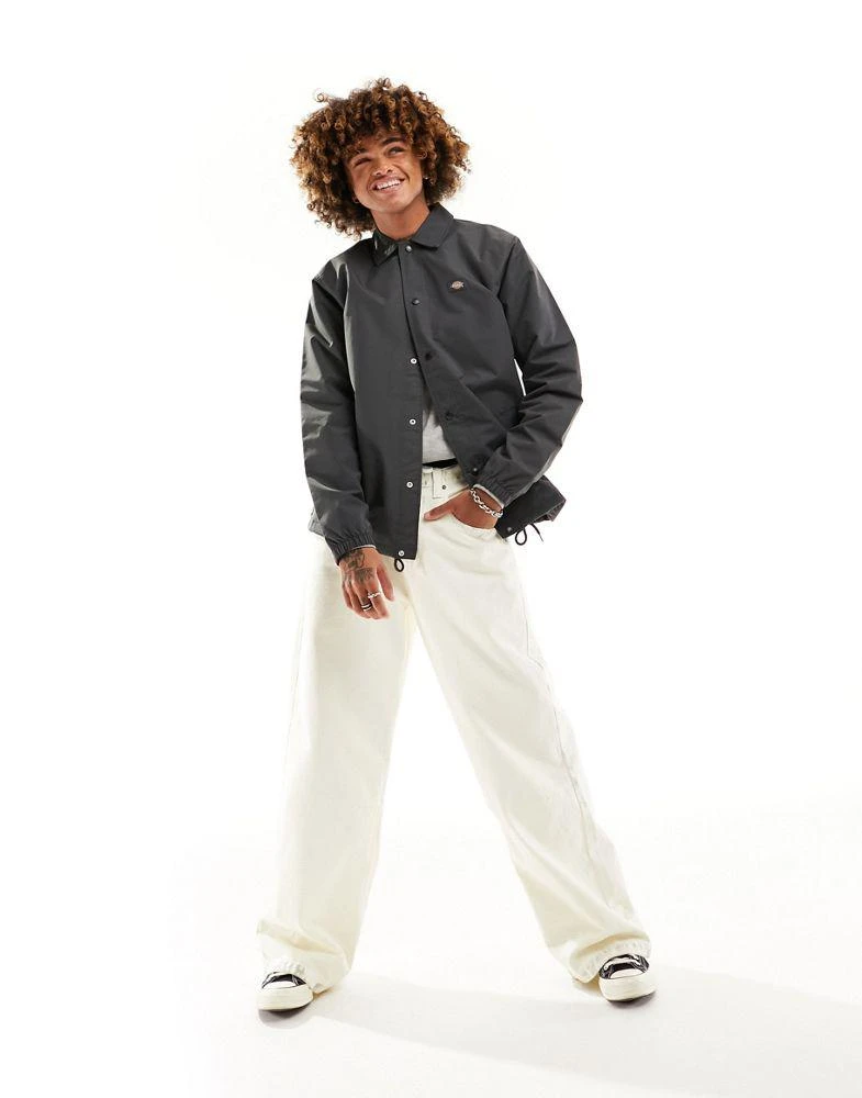 DICKIES Dickies oakport coach jacket in charcoal grey 4