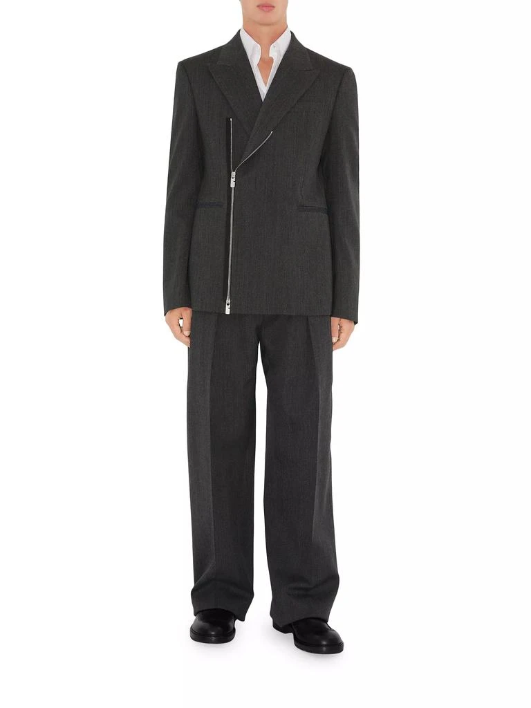 Burberry Herringbone Wool Trousers 2