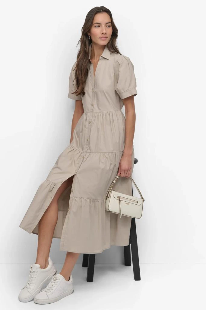 DKNY TIERED MIDI SHIRT DRESS 8
