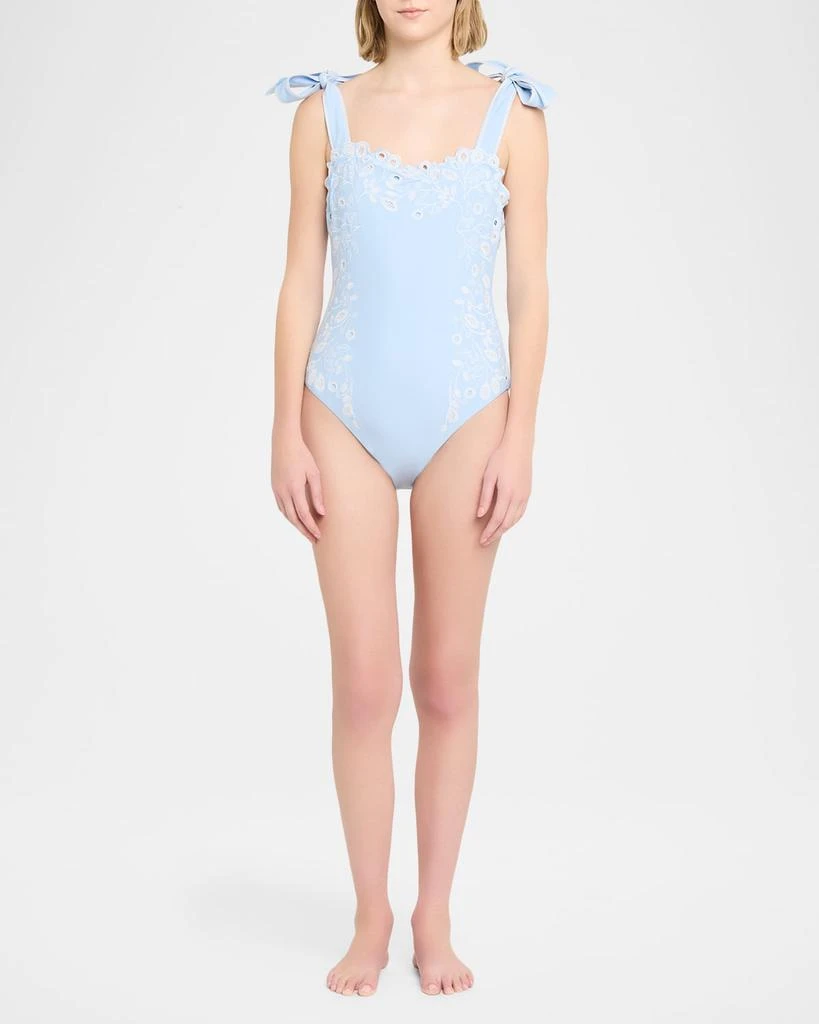 SIMKHAI Laurie Embroidered One-Piece Swimsuit 2