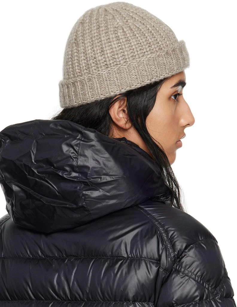 Moncler Taupe Virgin Wool Beanie 3