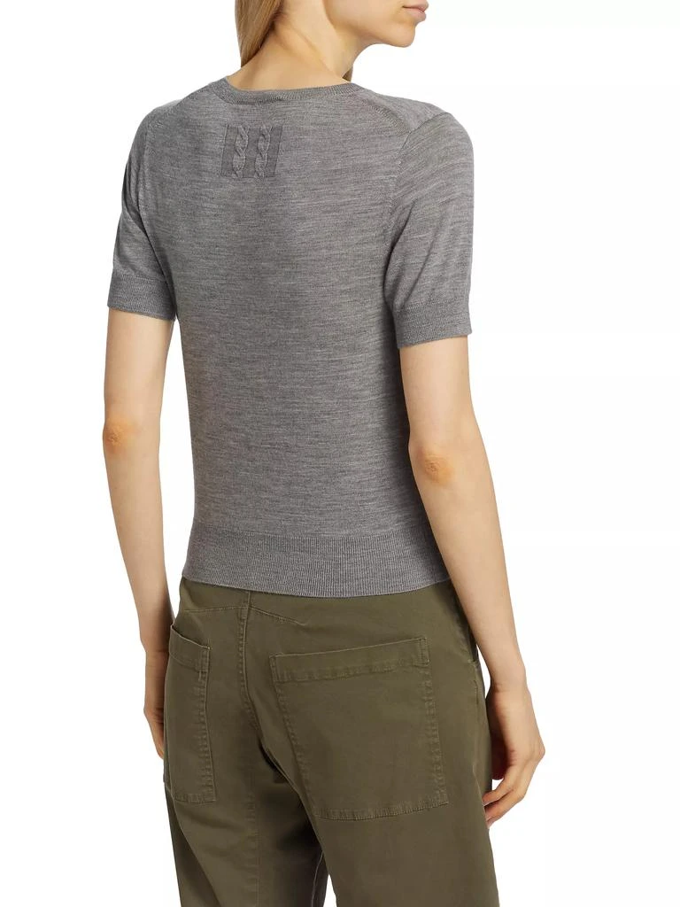 Nili Lotan Leilani Merino Wool Short-Sleeve Sweater 5