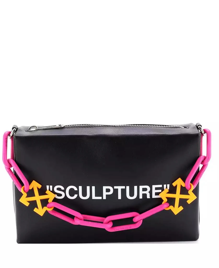 Pre-Owned Off White Block Pouch Shoulder Bag Printed Leather