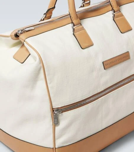 Brunello Cucinelli Boston Summer canvas duffel bag 6