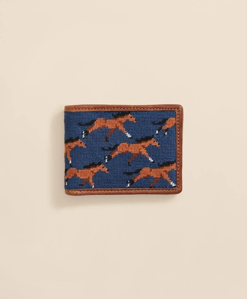 Brooks Brothers Smathers & Branson Needlepoint Horse Wallet