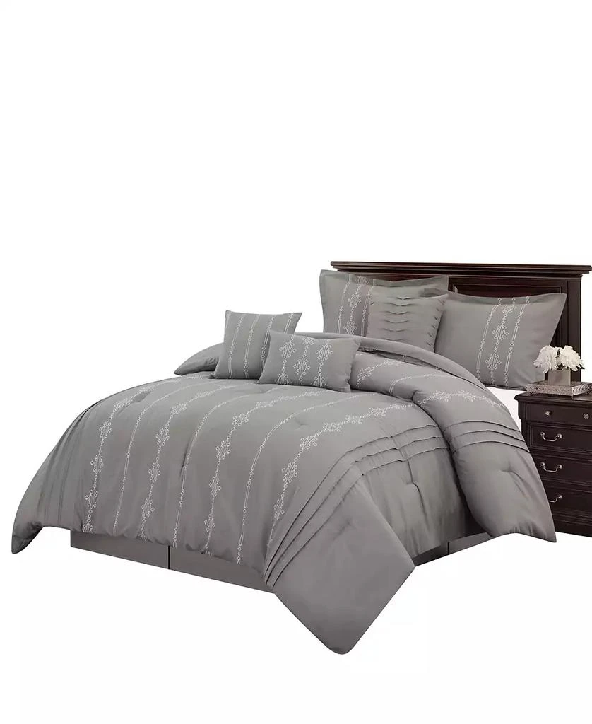 Stratford Park CLOSEOUT! Crocusveta Satin Embroidery 7-Pc. Comforter Set 4