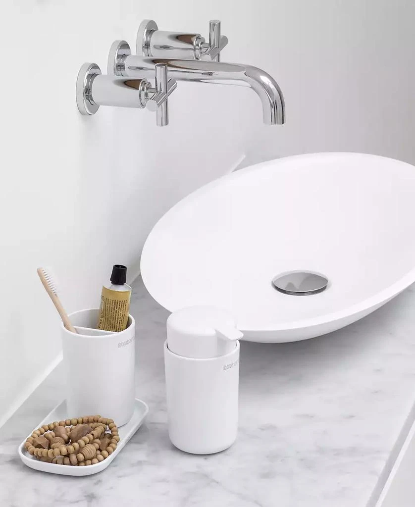 Brabantia Renew Bathroom Accessory Set of  3 - Soap Dispenser, Toothbrush Holder and Tray 5