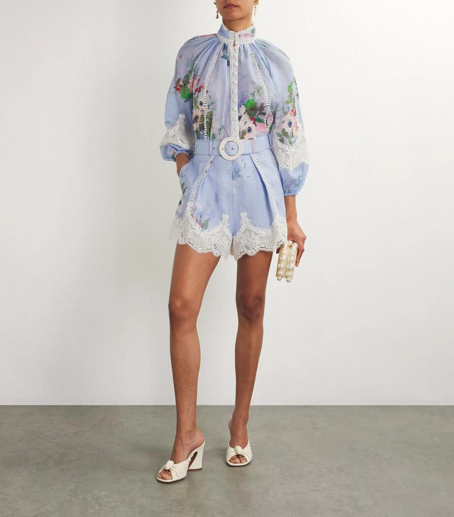 Zimmermann Ramie Lace Trims Everly Blouse 2