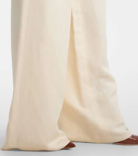 Max Mara Gestro linen and silk wide-leg pants 5