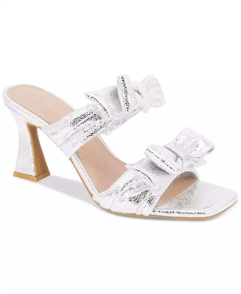 BCBG Women's Ramira Double-Band Bow High Heel Dress Sandals 1