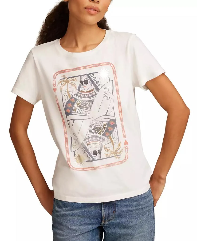 Lucky Brand Women's Surf Queen Cotton Classic Crewneck T-Shirt 1