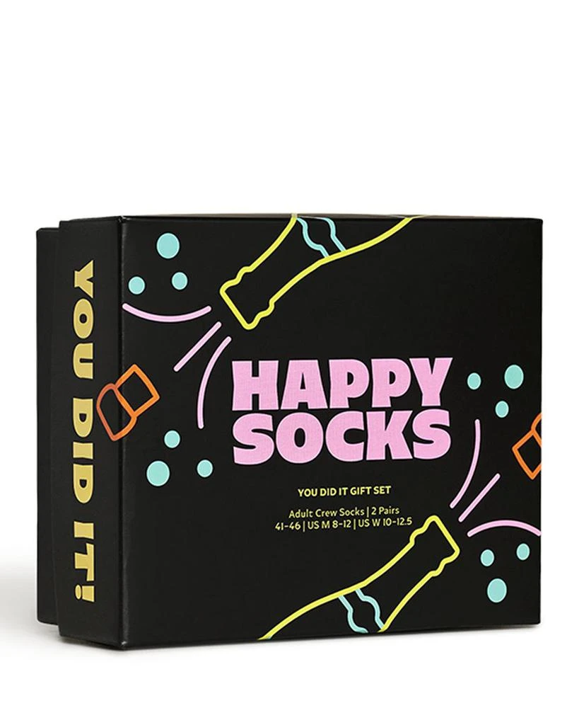 Happy Socks You Did It Crew Socks Gift Set, Pack of 2 3