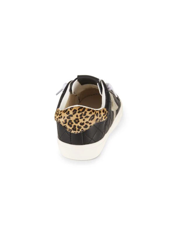 Vintage Havana Arielle Star Calf Fur Trim Quilted Sneakers 3