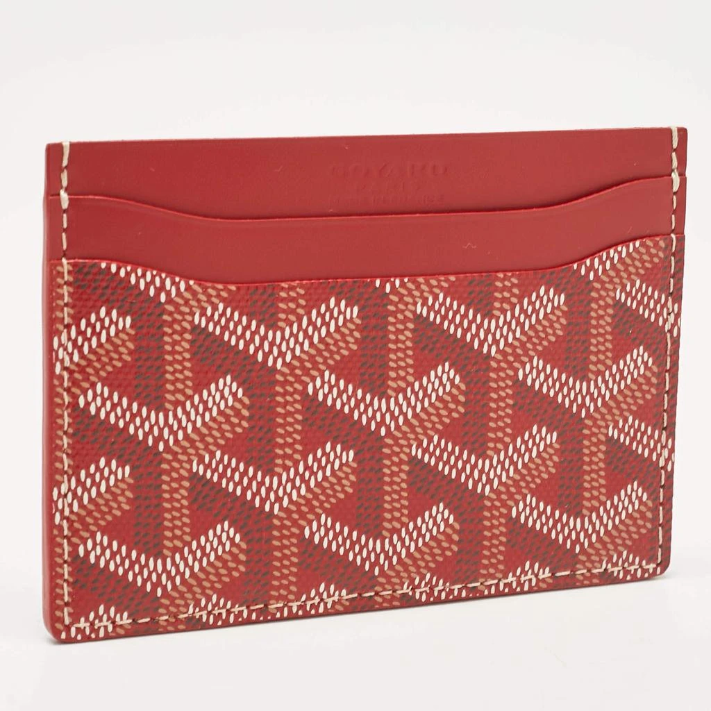 Goyard Goyard Red Goyardine Coated Canvas and Leather Saint Sulpice Card Holder 3