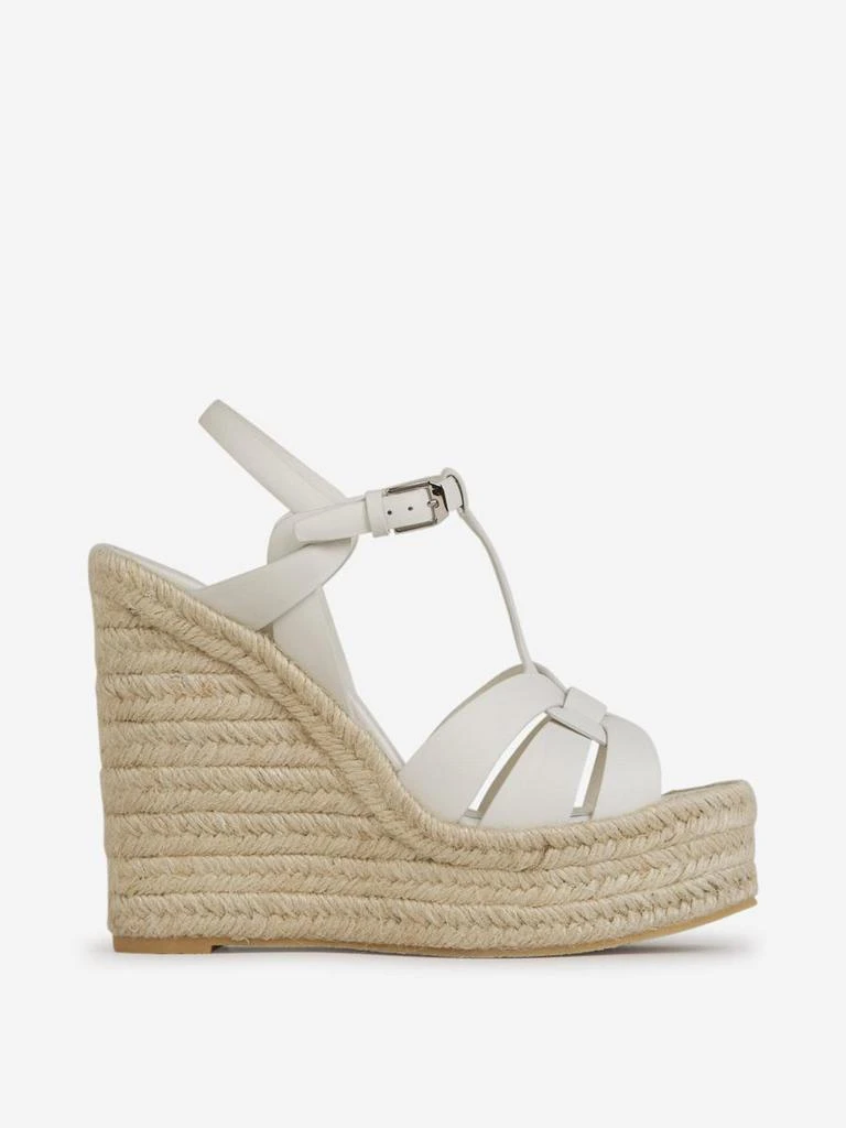 Yves Saint Laurent Saint Laurent Leather Raffia Espadrilles 1