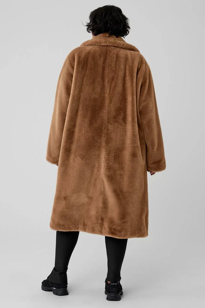 Alo Oversized Faux Fur Trench - Toasted Almond 7