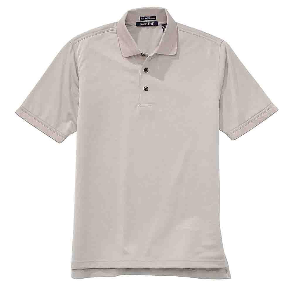 River's End UPF 30+ Jacquard Short Sleeve Polo Shirt