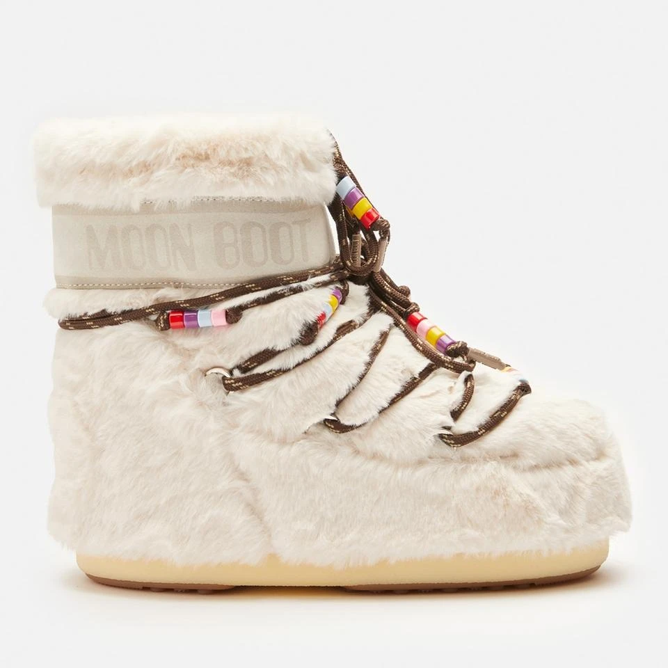 moon-boot MOON BOOT WOMEN'S ICON FAUX FUR BEADS BOOTS 1