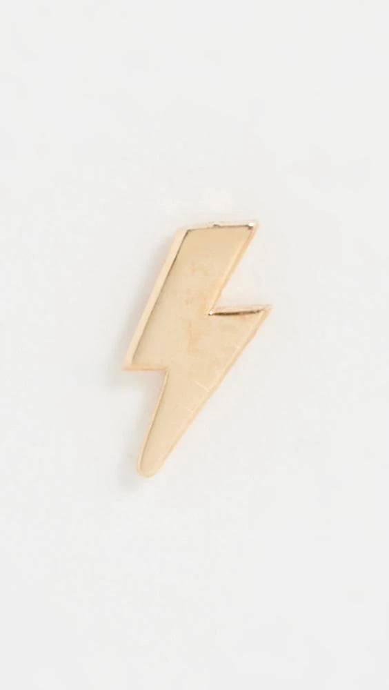 Zoe Chicco 14k Single Itty Bitty Lightning Bolt Stud Earring 1